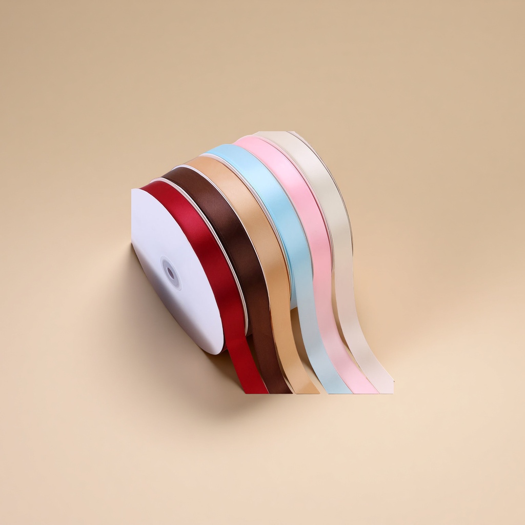 Solid-color silk ribbons, satin ribbons, gift wrapping, cakes, flowers, fruits, wedding decorations, ribbons and webbing details Picture