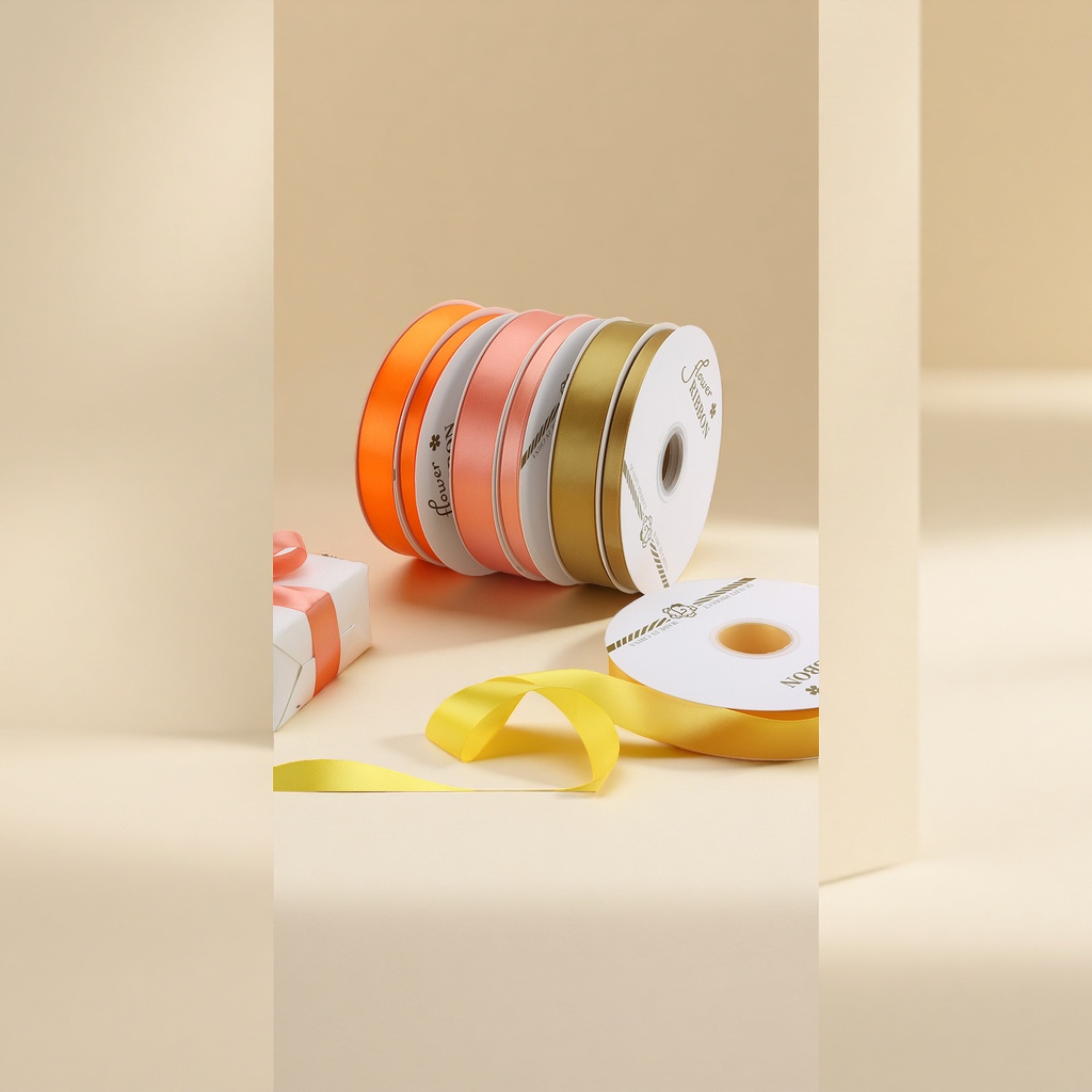Solid-color polyester ribbon ribbon cake decoration birthday gift packaging gift box flower ribbon ribbon ribbon details Picture