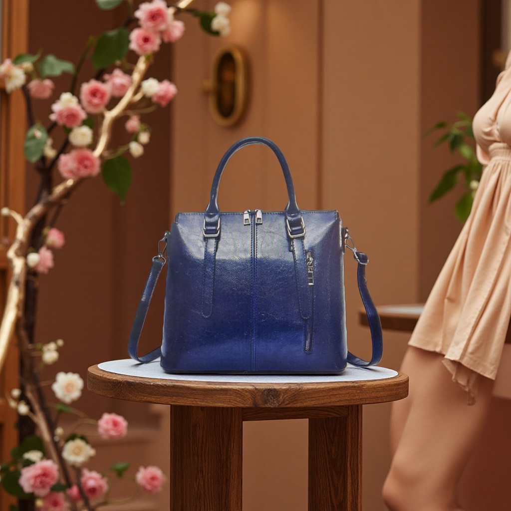 Men's leather crossbody bag, a fashionable and casual single-shoulder bag for men, a simple and versatile commuting bag details Picture