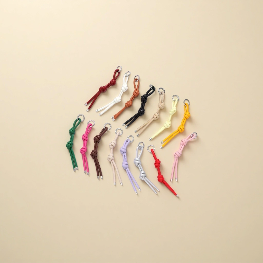Semi-finished leather rope accessories: leather rope, key rope, buckle, mobile phone chain, jewelry and accessories, 5 pieces in diameter detail image 1