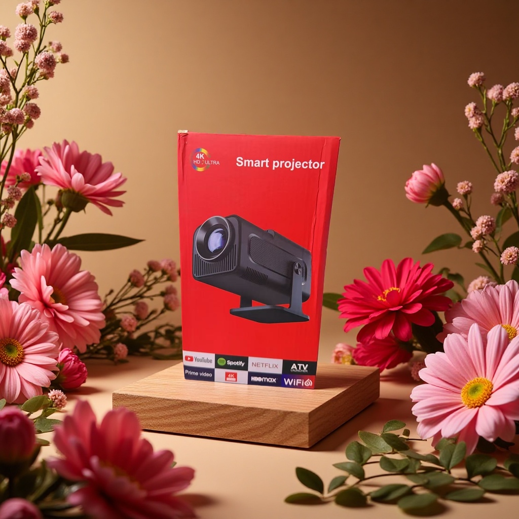 Portable high-definition projector, a smart screen projection teaching tool for home and office use details Picture