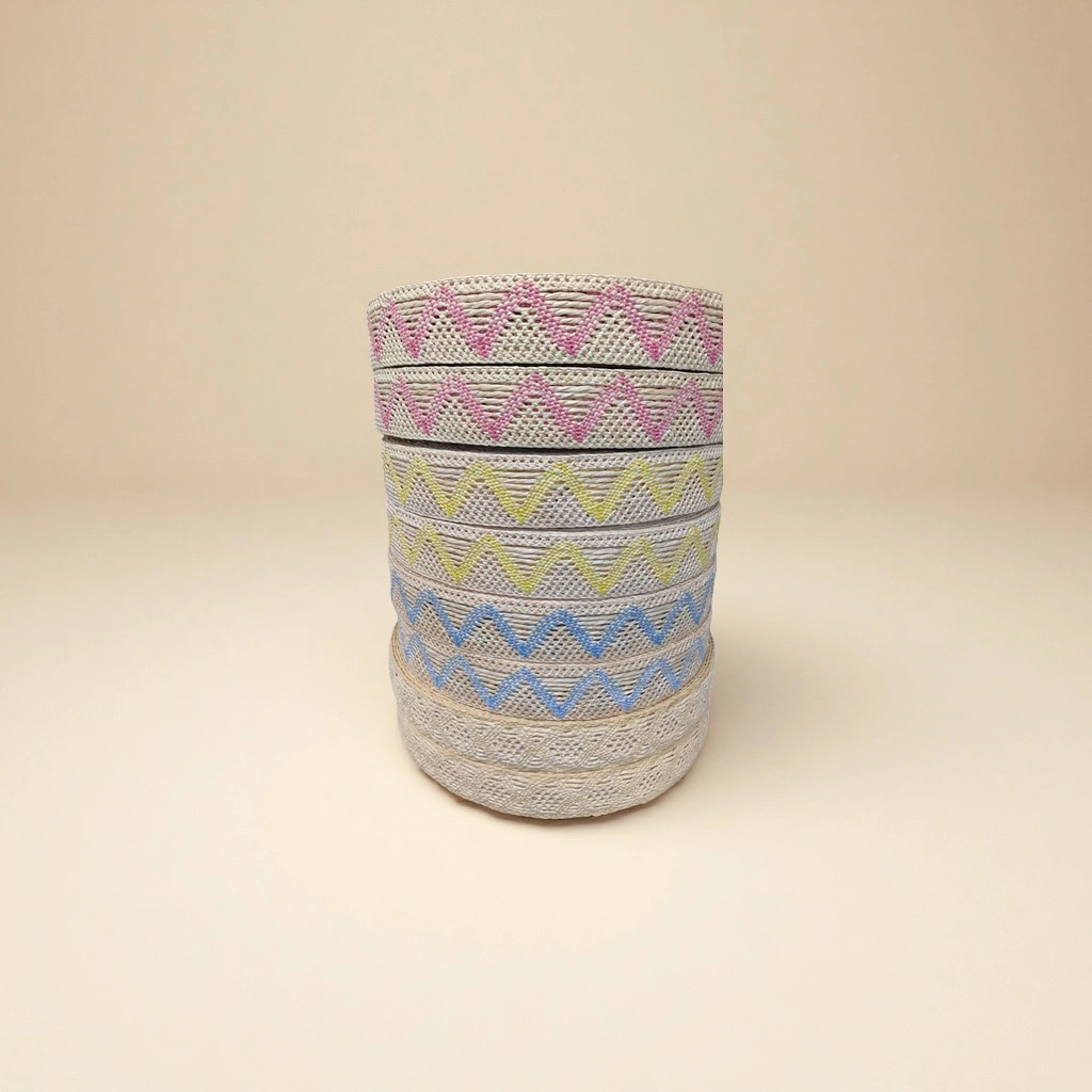 Bohemian-style woven vacation style wide-brimmed pp grass belt accessories and hair band accessories detail image 1