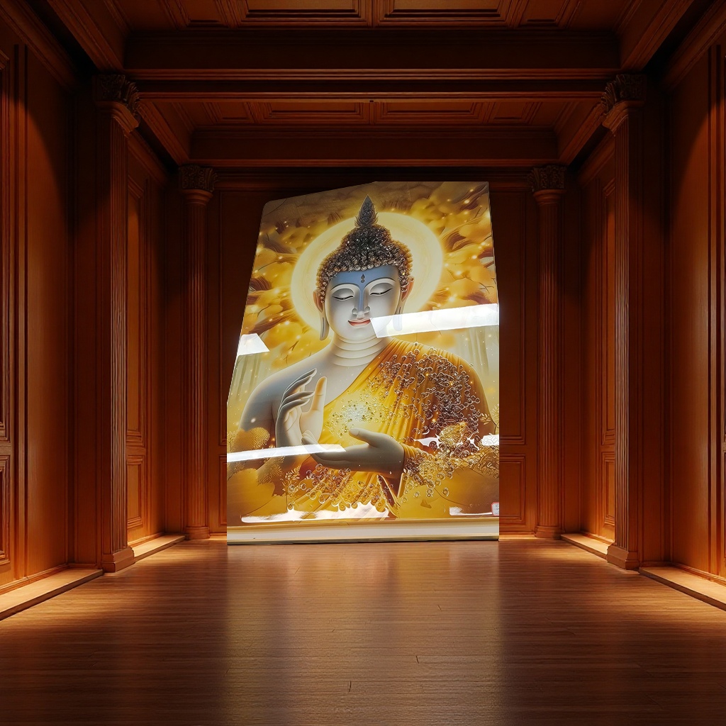 释加牟尼装饰画挂墙上细节图