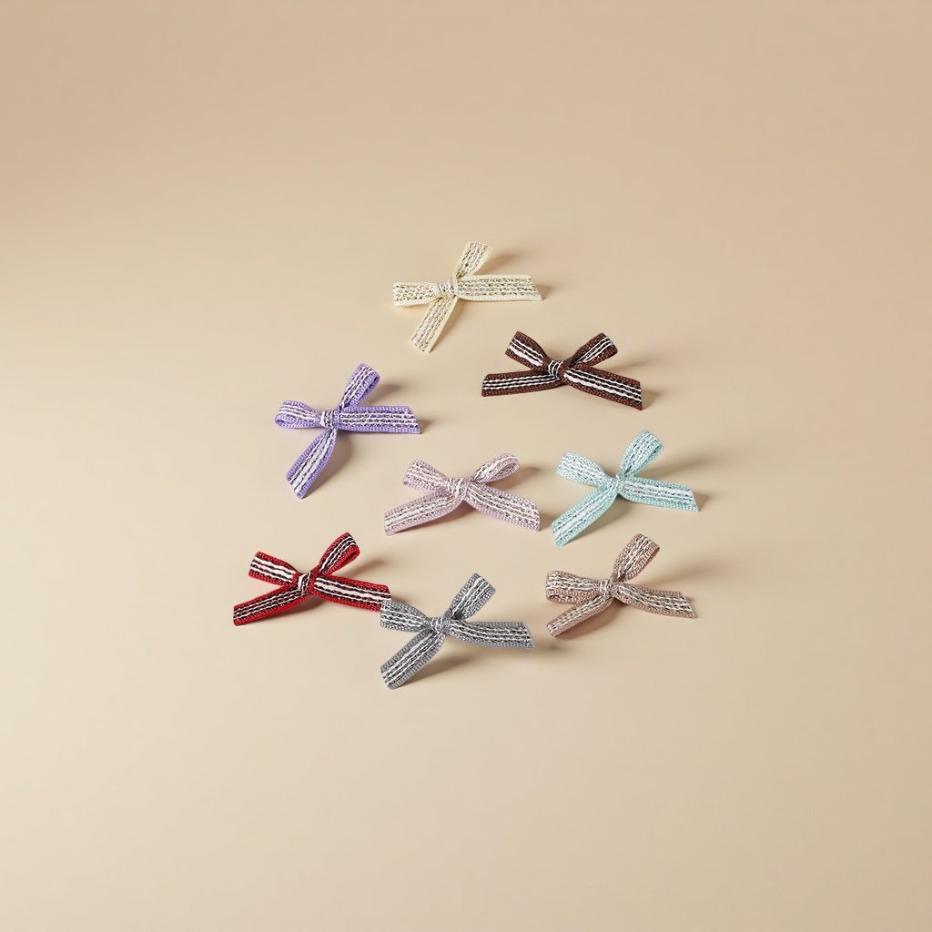 Ribbon bows, colorful ribbons, bow hair clips, accessories, handcrafted bows Specification image