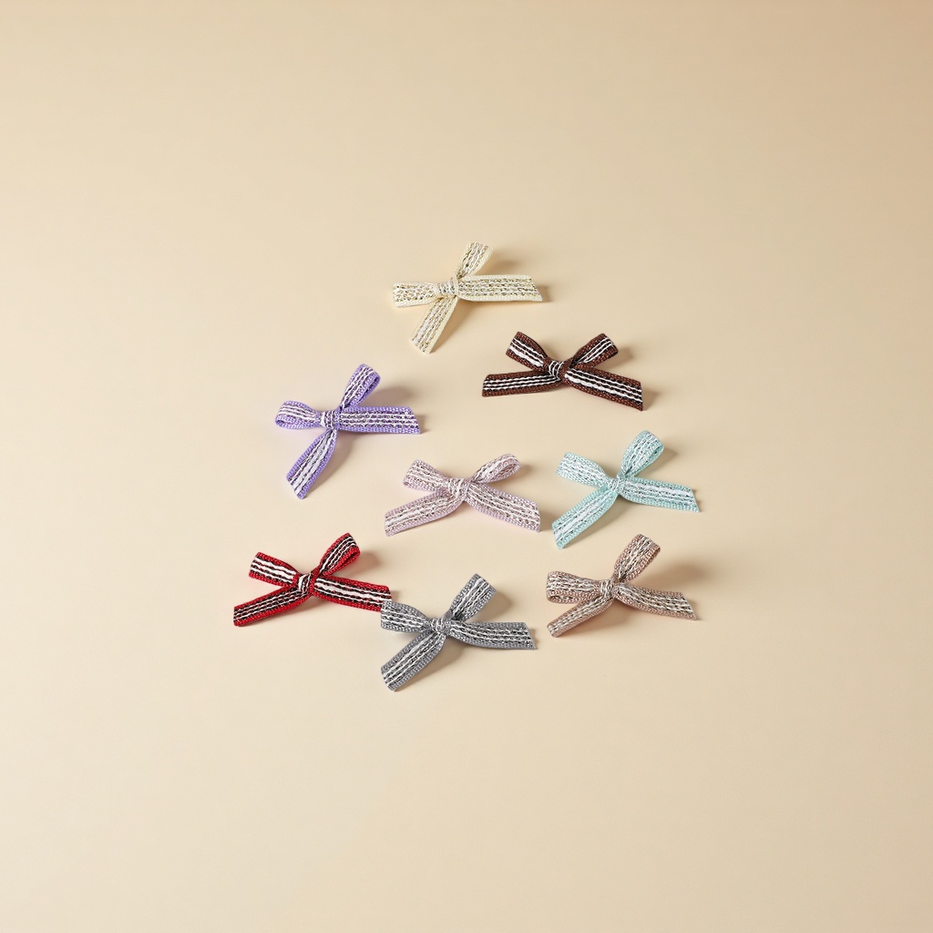 Ribbon bows, colorful ribbons, bow hair clips, accessories, handcrafted bows