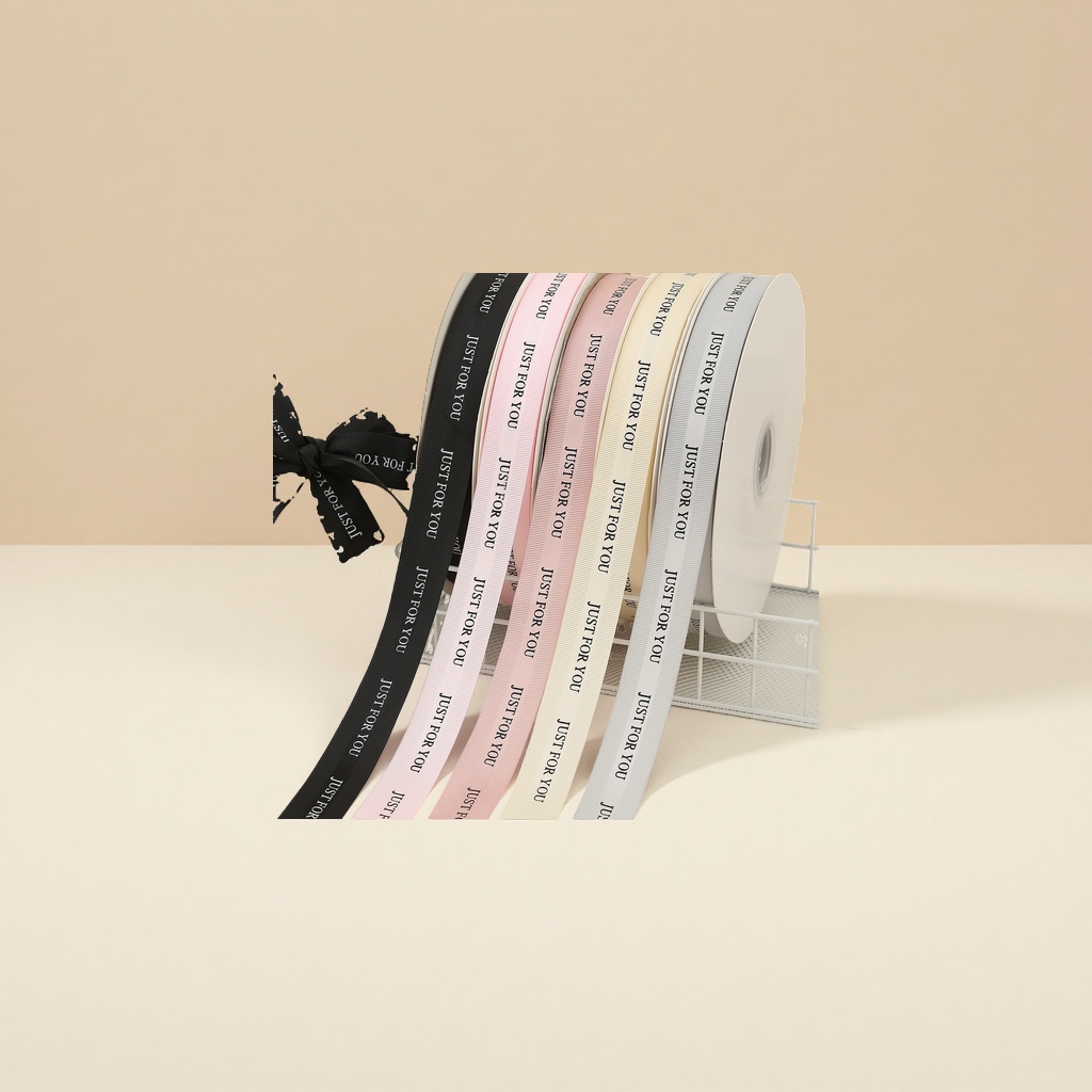 Little Chanel-style English letter ribbon bouquet, baked cake packaging, ribbon, handmade bow, DIY ribbon