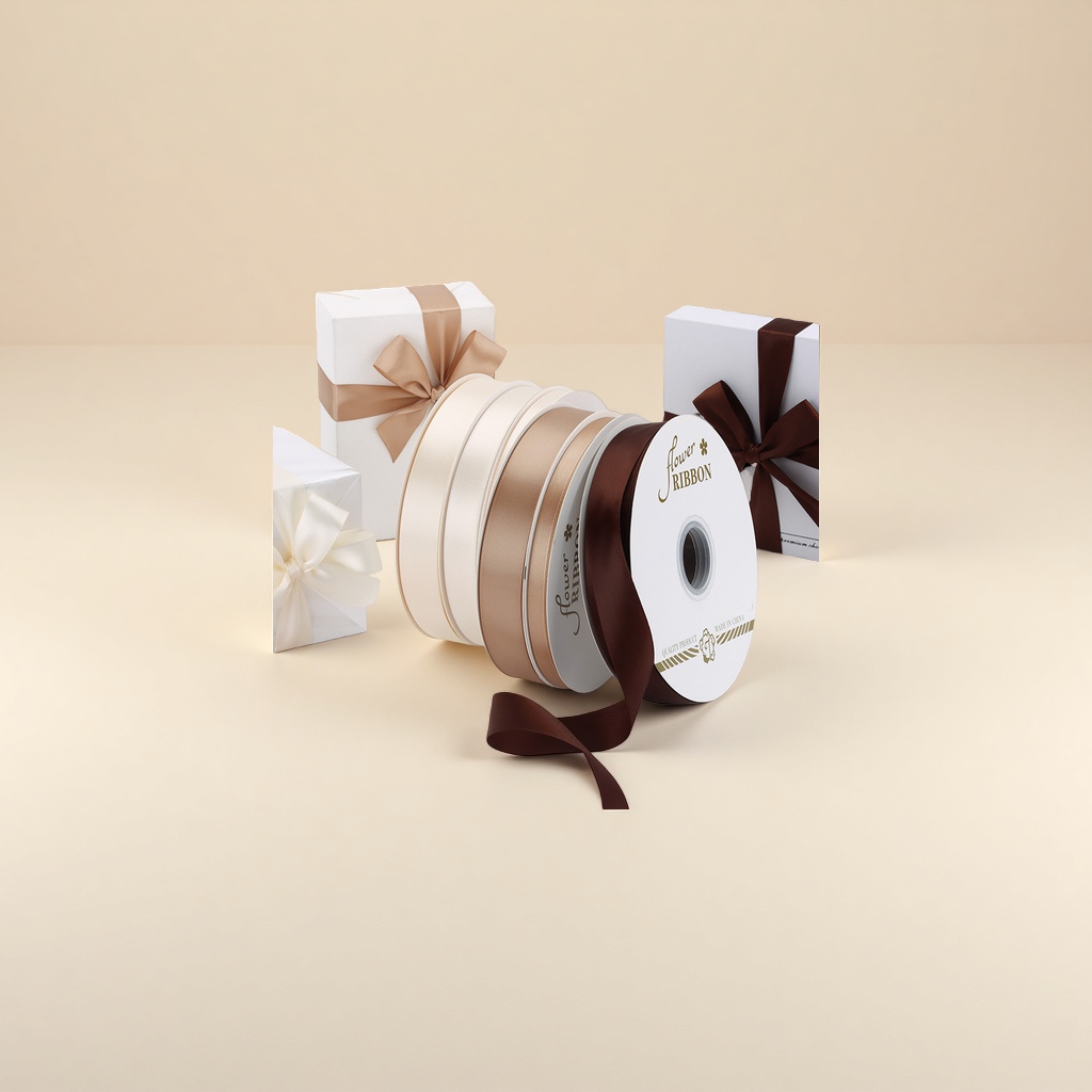 Solid-color polyester ribbon ribbon cake decoration birthday gift packaging gift box flower ribbon ribbon ribbon details Picture