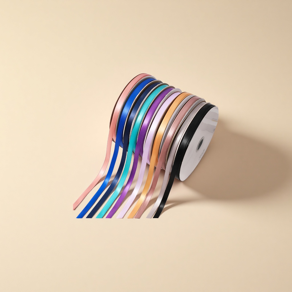 Single-sided polyester satin ribbon diy handmade ribbon gift packaging Specification image