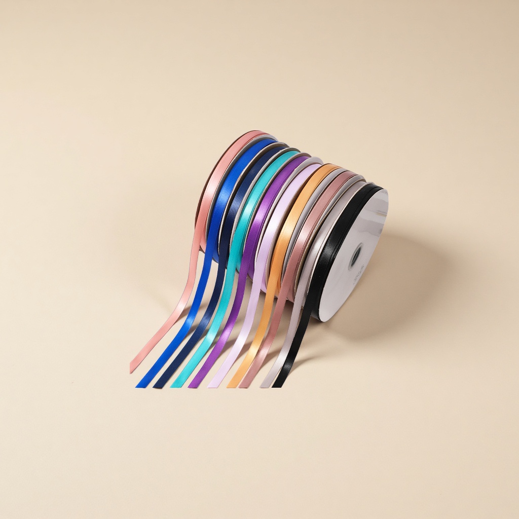Single-sided polyester satin ribbon diy handmade ribbon gift packaging details Picture