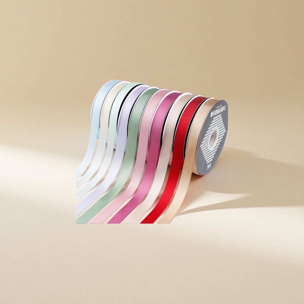 Ribbon, flower cake box, packaging, decorative ribbons, handmade ribbons, silk ribbons, bows Application Scenario