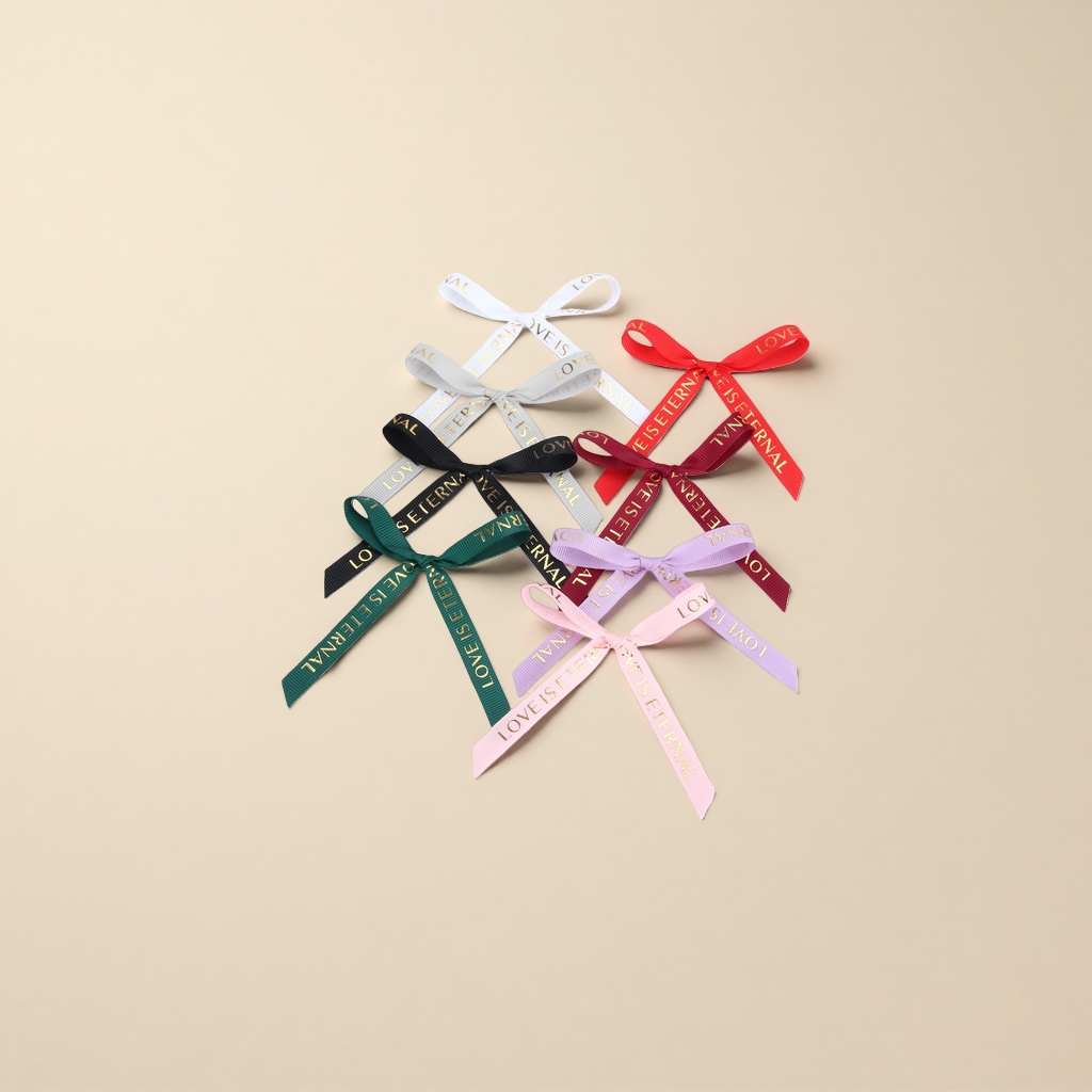 Gold-embossed ribbon bow, gift packaging details Picture