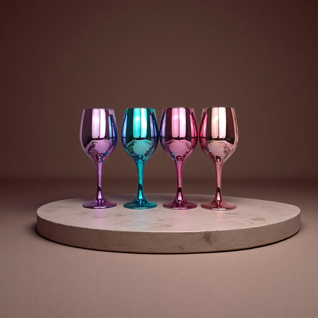 Factory wholesale electroplated highball glasses, gilded glass wine glasses, lead-free calcium carbonate craft wine glasses