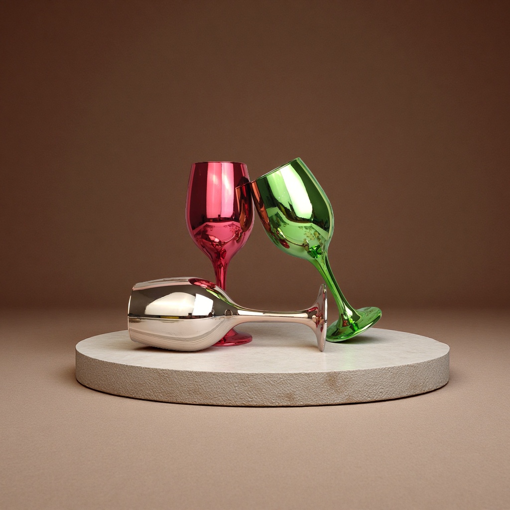 Factory wholesale electroplated highball glasses, gilded glass wine glasses, lead-free calcium carbonate craft wine glasses details Picture