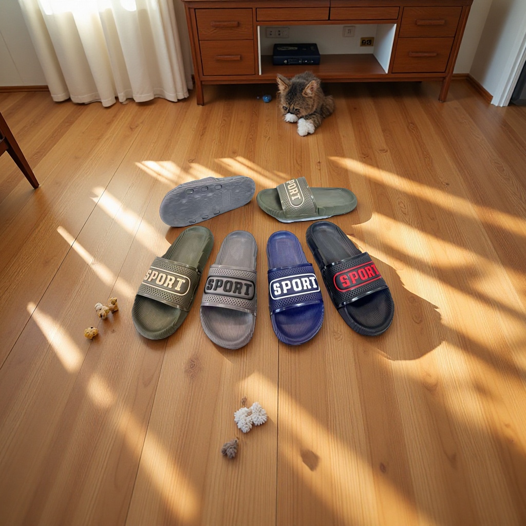 Men's summer casual beach Vietnamese flip-flops with letters Application Scenario