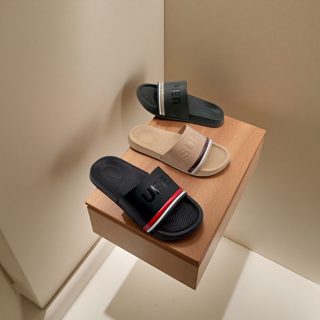 Men's summer casual beach Vietnamese flip-flops in solid color with letters Application Scenario