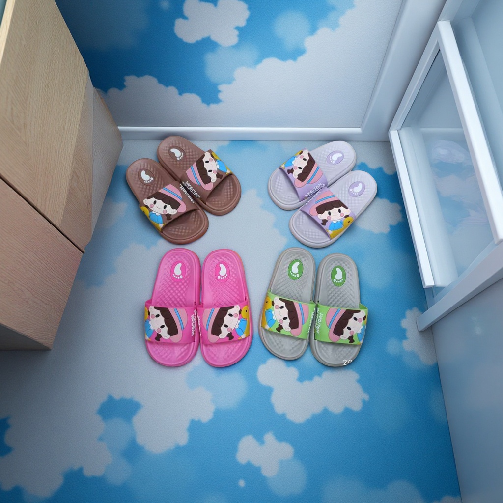 Children's slippers with anti-slip soft soles, comfortable and breathable, spring and summer style cartoon girls Specification image