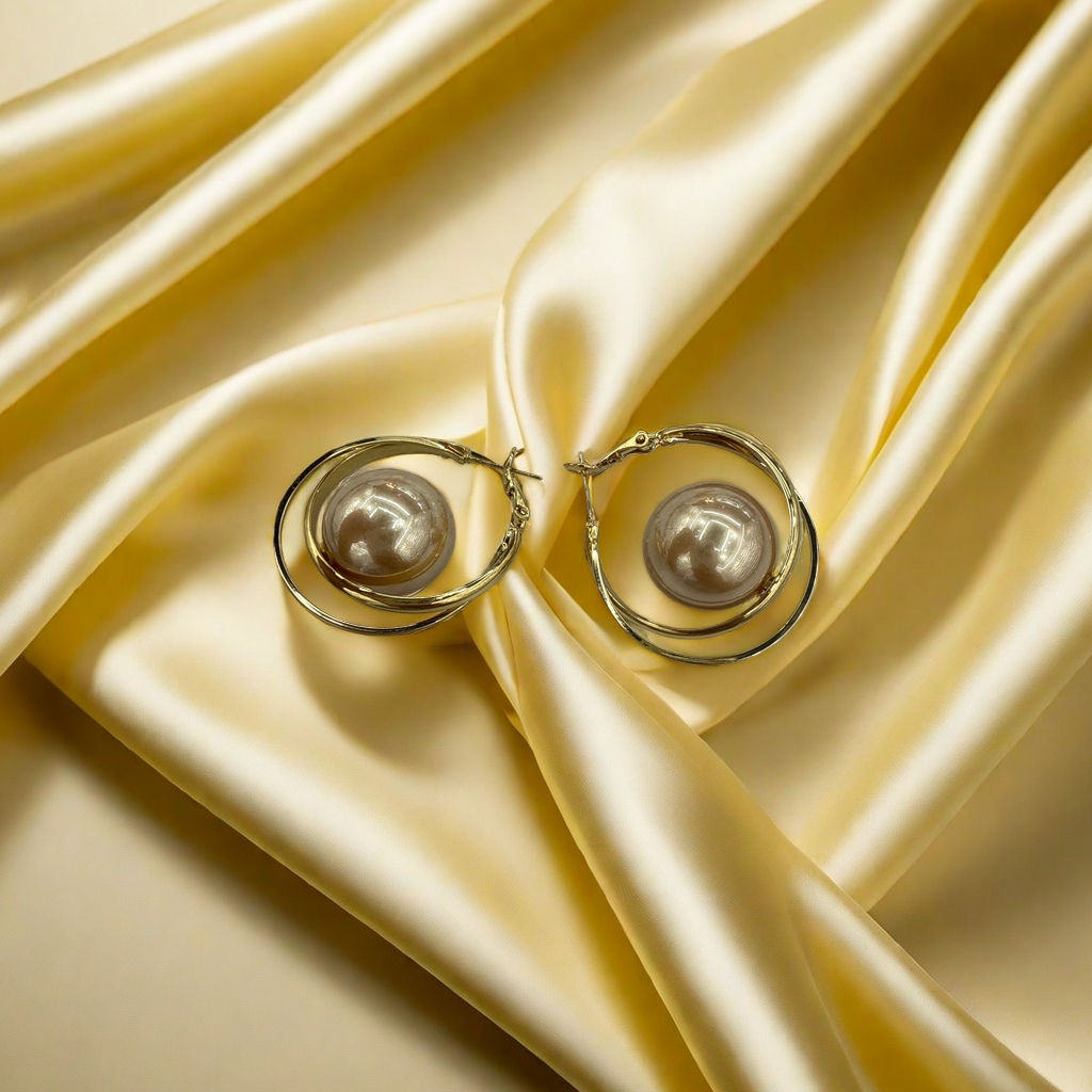 Korean-style simple and retro pearl earrings for women's fashion, elegant and generous pearl and diamond-encrusted Shijia pearl plain stud earrings