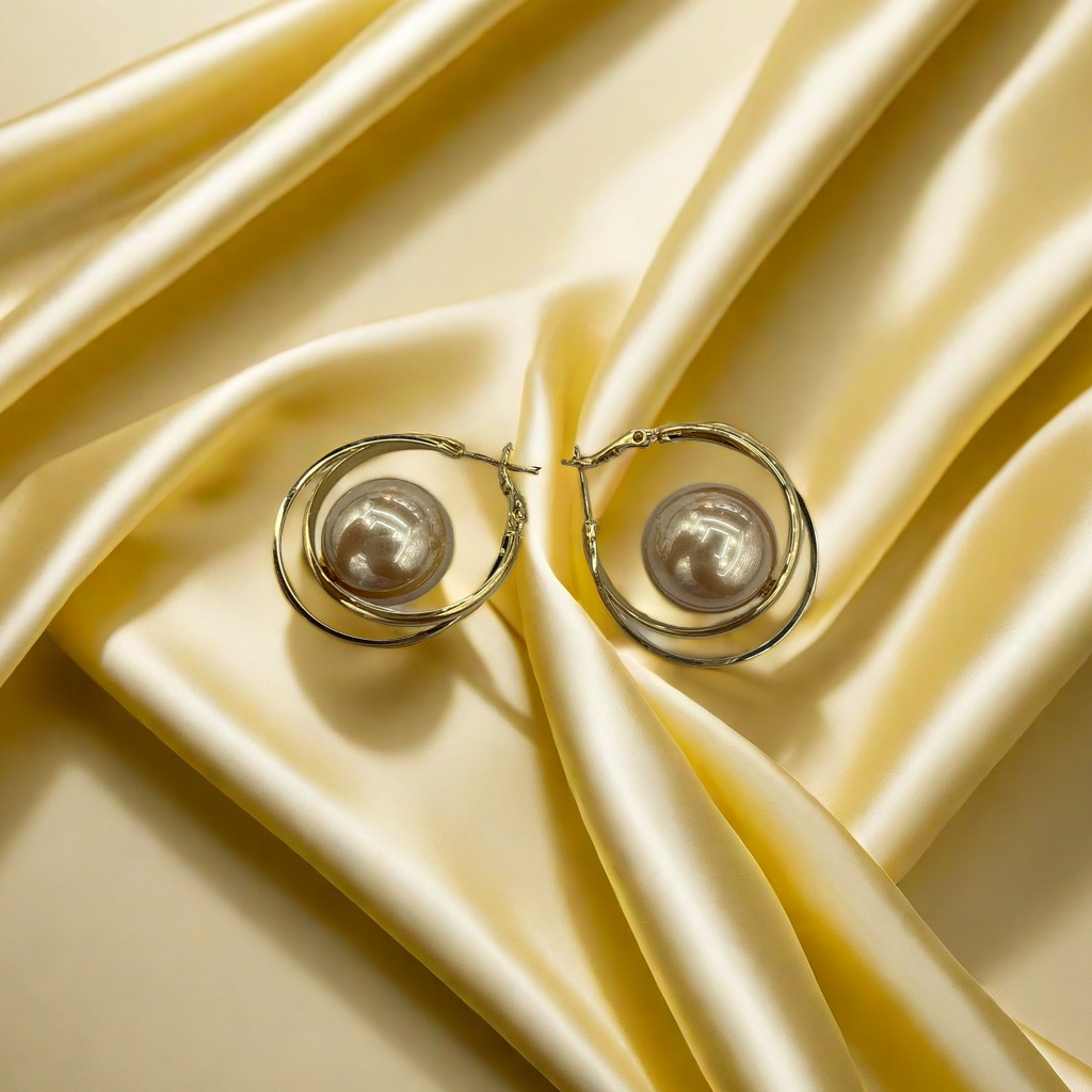 Korean-style simple and retro pearl earrings for women's fashion, elegant and generous pearl and diamond-encrusted Shijia pearl plain stud earrings details Picture