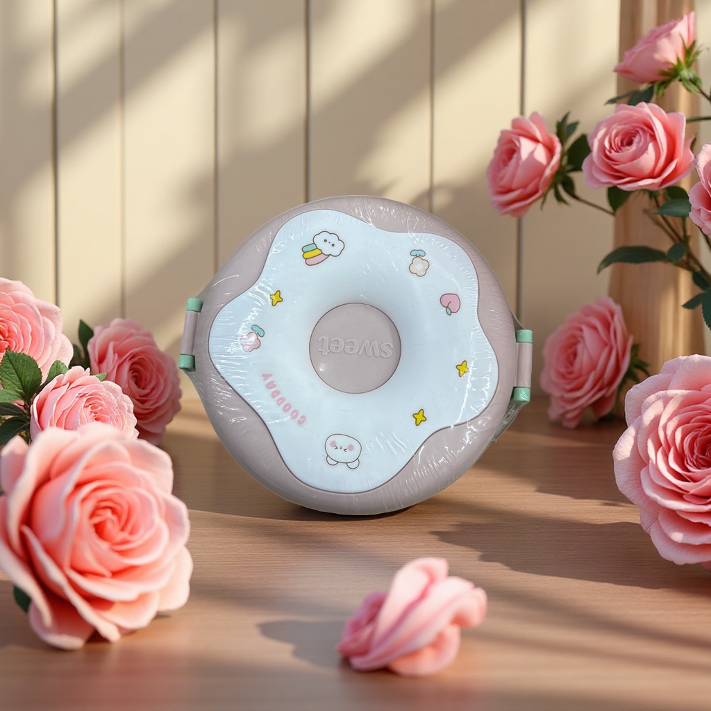 Donut-shaped lunch box, bento box, children's meal box, cute storage box Specification image