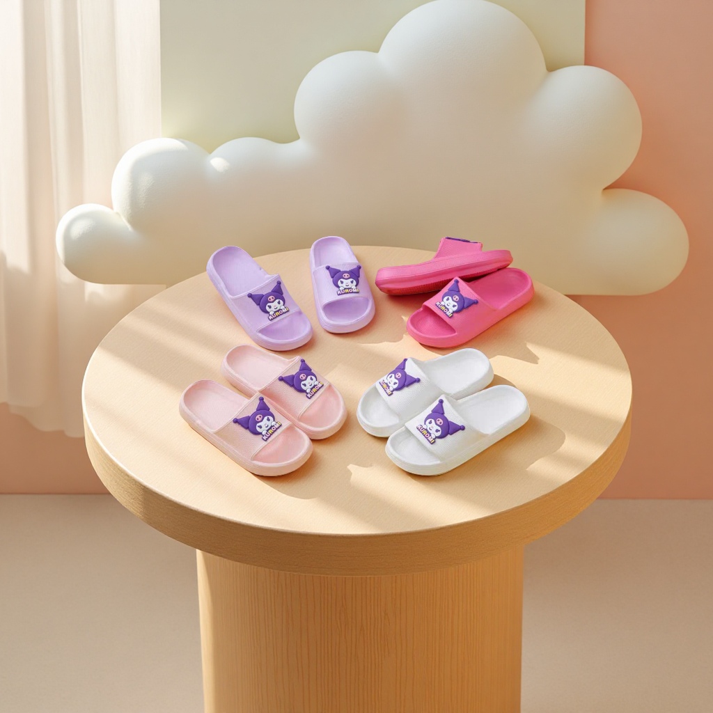 EVA injection molded a pair of flip-flops, children's flip-flops, lightweight, wear-resistant and anti-slip flip-flops, cartoon shoes, flower patterns, solid color one-word flip-flops Specification image