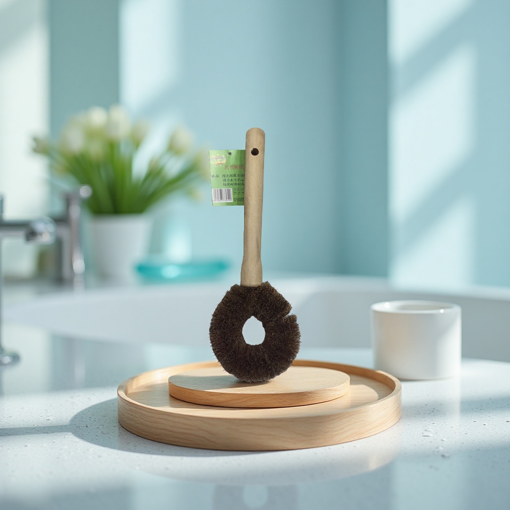Three-in-one cup brush, bristle remover, hard bristle brush, bamboo shoe brush, kitchen cleaning supplies 142027030 Specification image