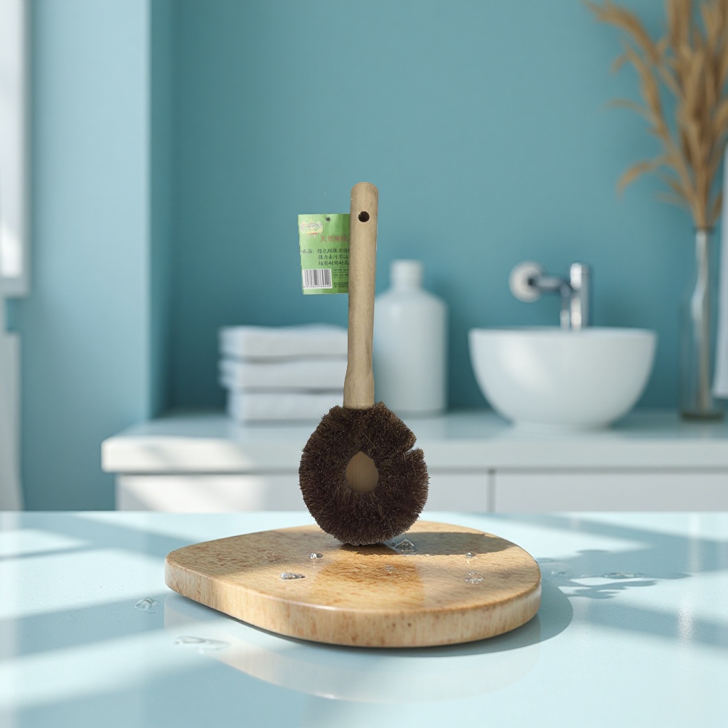 Three-in-one cup brush, bristle remover, hard bristle brush, bamboo shoe brush, kitchen cleaning supplies 142027030