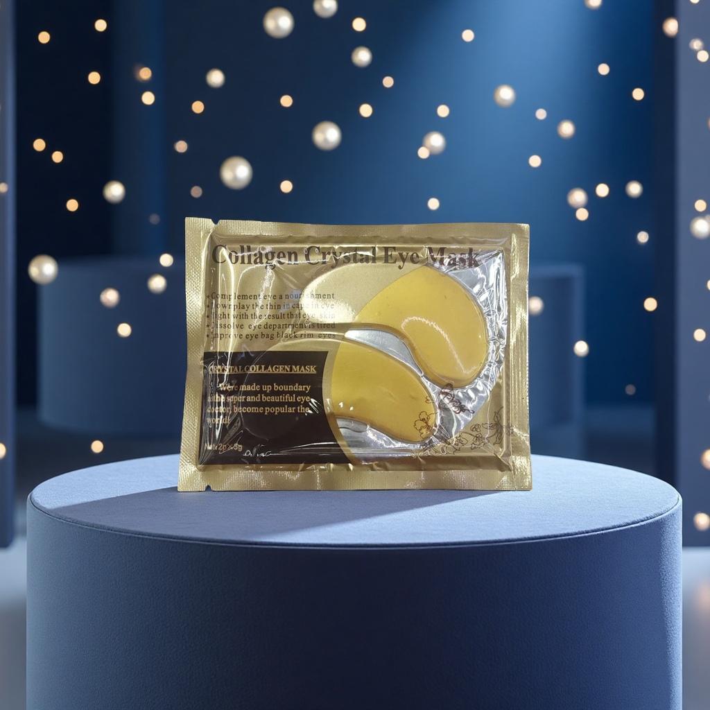 CQK Gold Eye Mask Gel Eye Mask Cross-border ODM Genuine eye mask Soothing, repairing and reducing fine lines details Picture