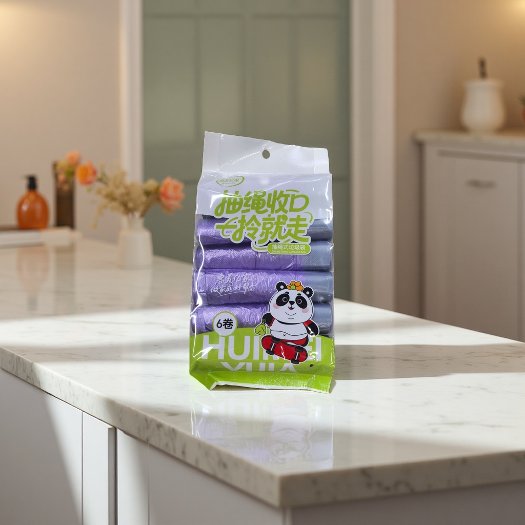 Thickened student cartoon plastic garbage bag, 15 liters details Picture