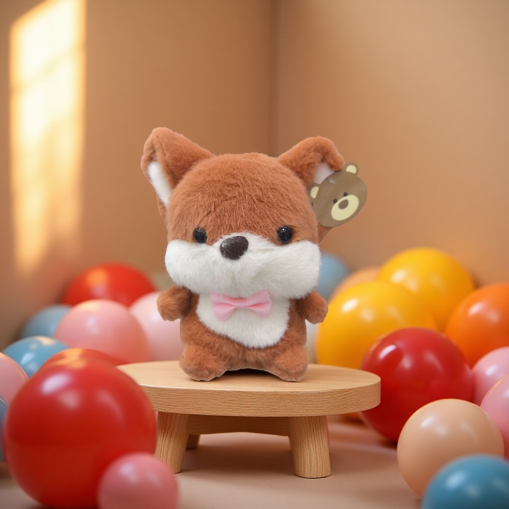 AI trendy wool felt creative toys, cute plush toys, handicrafts details Picture