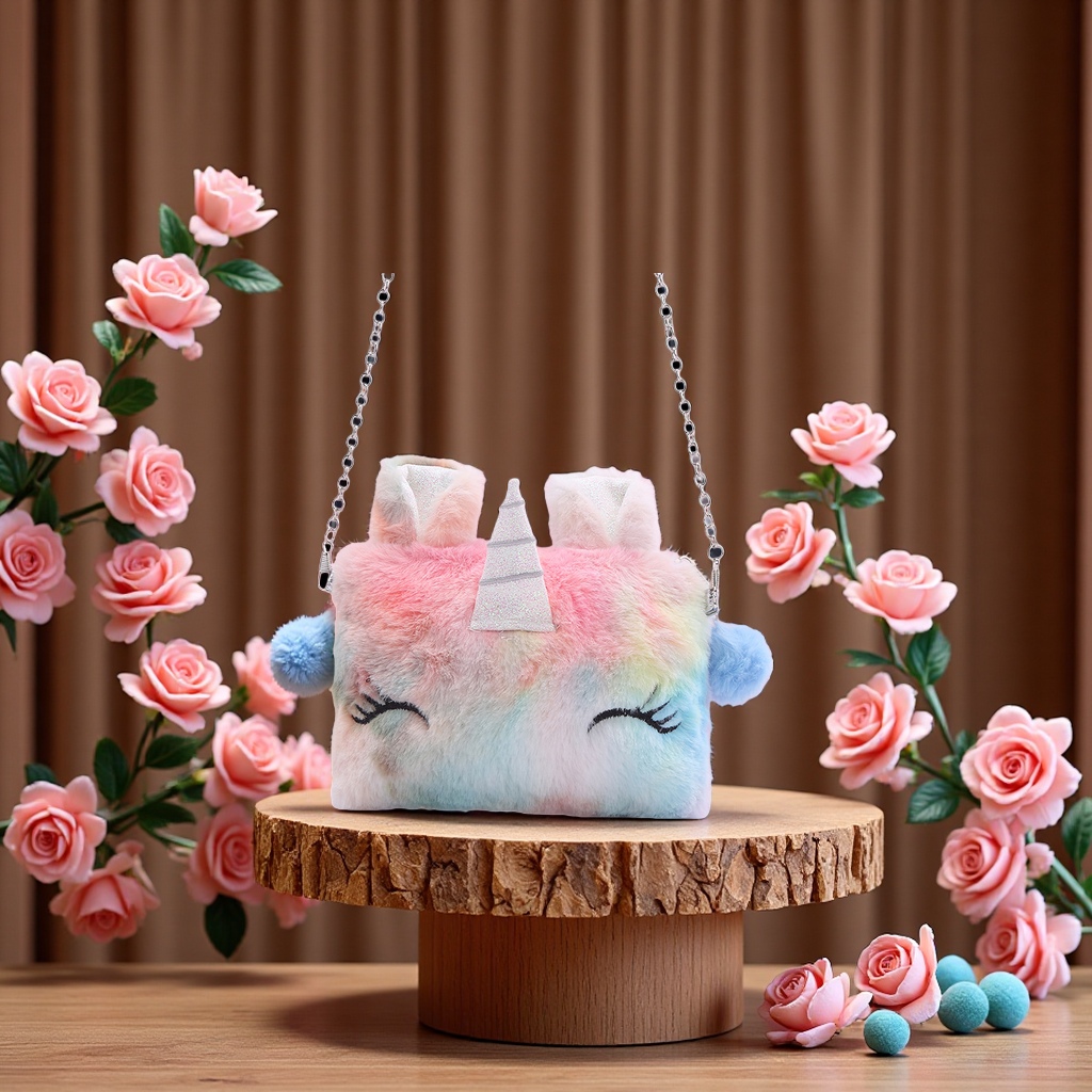 A versatile, soft and cute plush mini bag, a cute and fashionable portable bag, and a daily commuting bag Specification image