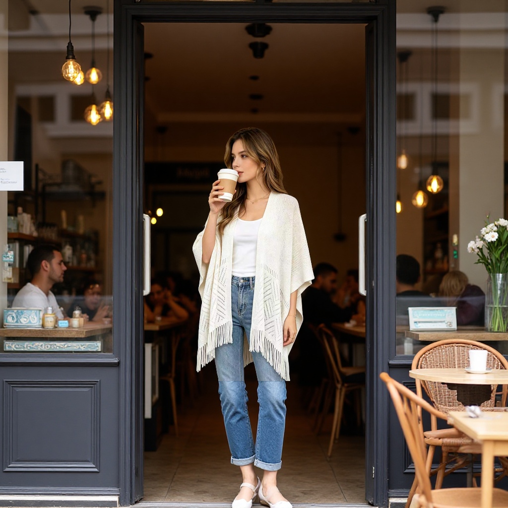 European and American style long shawl, fashionable and warm knitted shawl, beach shawl, silk scarf, soft and breathable thin shawl, gauze scarf Application Scenario