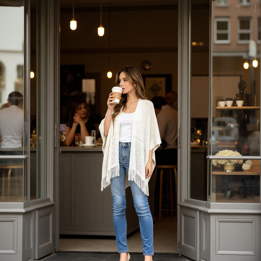 European and American style long shawl, fashionable and warm knitted shawl, beach shawl, silk scarf, soft and breathable thin shawl, gauze scarf Specification image
