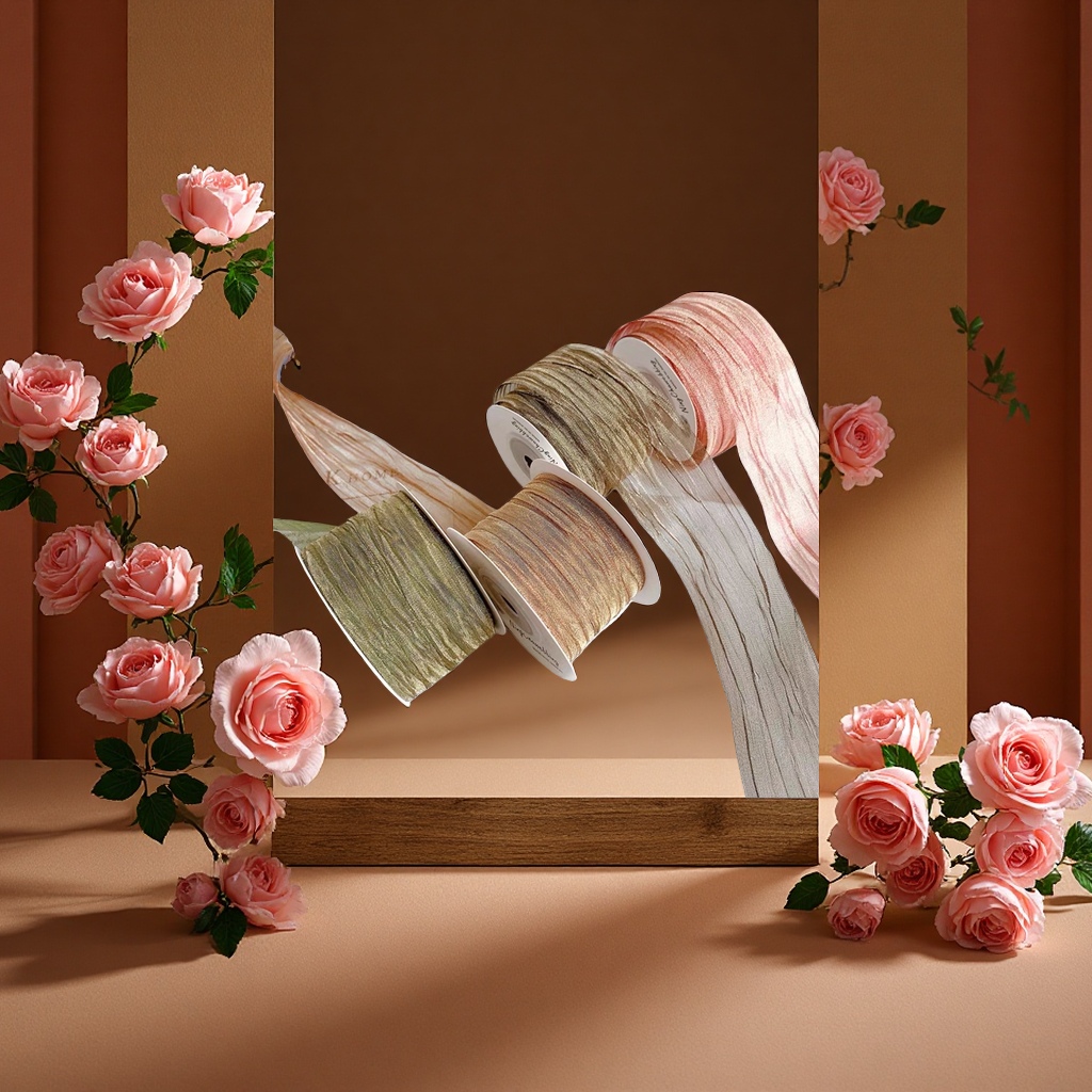 4cm plisado cinta decorativa para bodas fiesta arreglo suministros