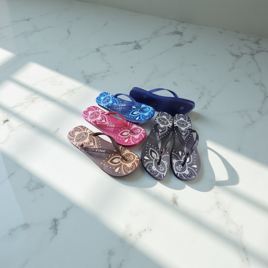 PVC women's size flower-printed slippers, women's summer fashion sandals, women's summer fashion versatile flip-flops Specification image