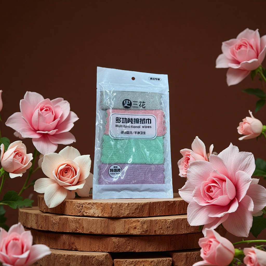 The multi-functional wipe, portable cleaning wet wipe, multi-functional stain and oil removal, soft, durable and reusable Specification image