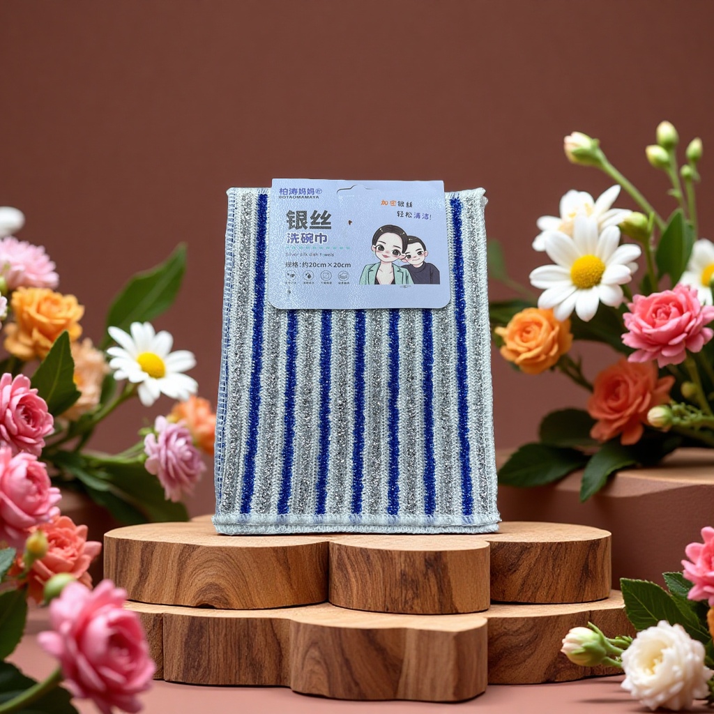 Two pieces of dishcloth for kitchen cleaning, grease removal, durable and non-flaking Specification image