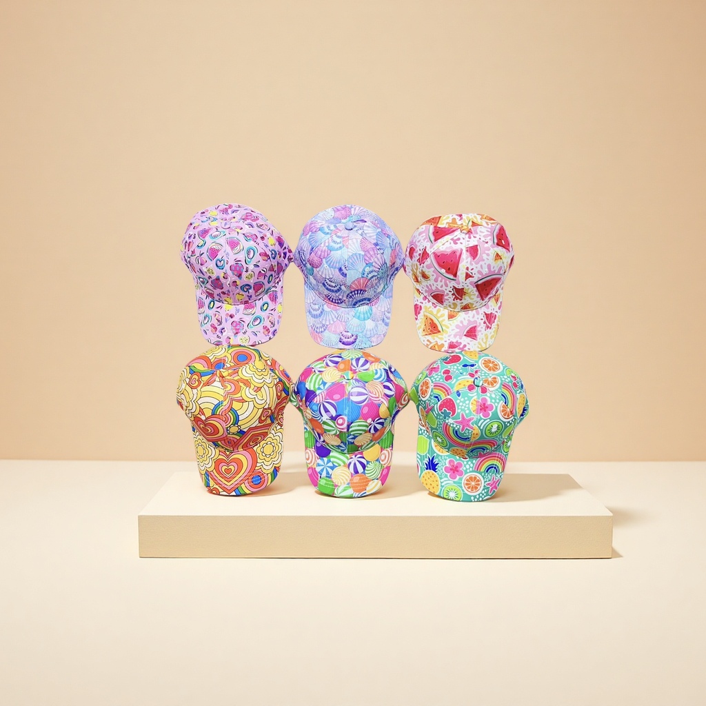 跨境亚马逊热销款数码印花棒球帽欧美个性弯檐遮阳鸭舌帽批发