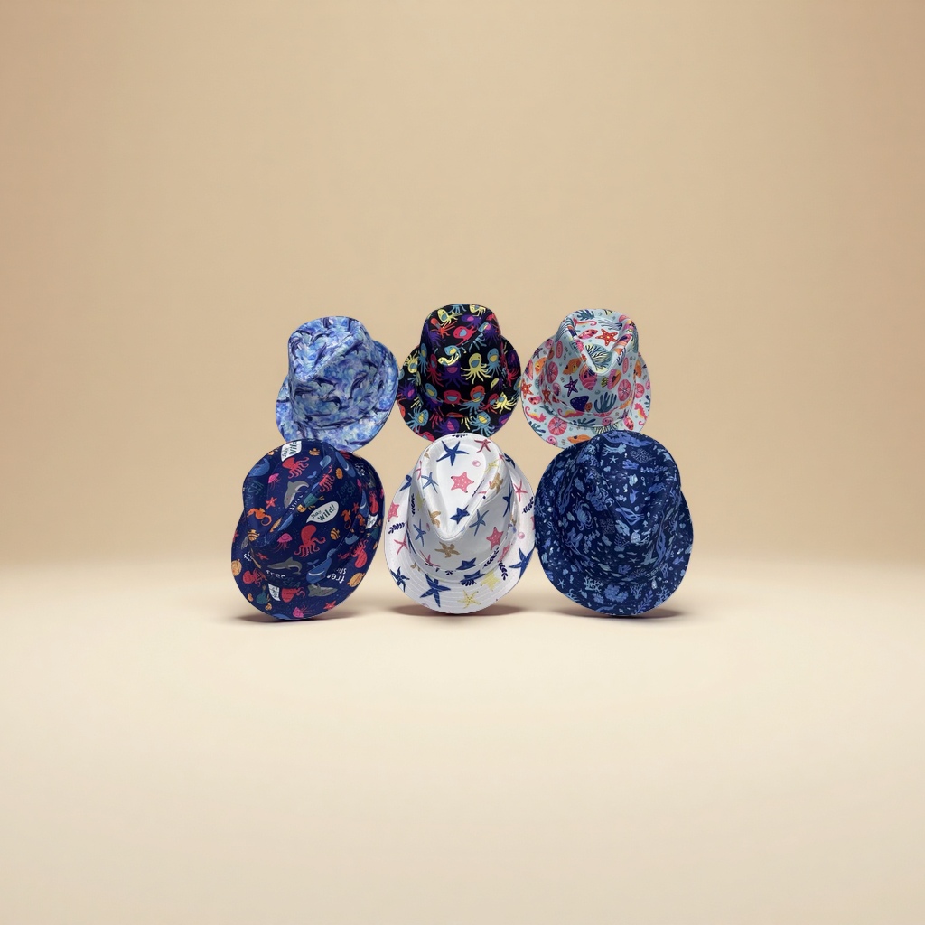 Cross-border digital printed wide-brimmed top hats for men and women, outdoor jazz hats Application Scenario