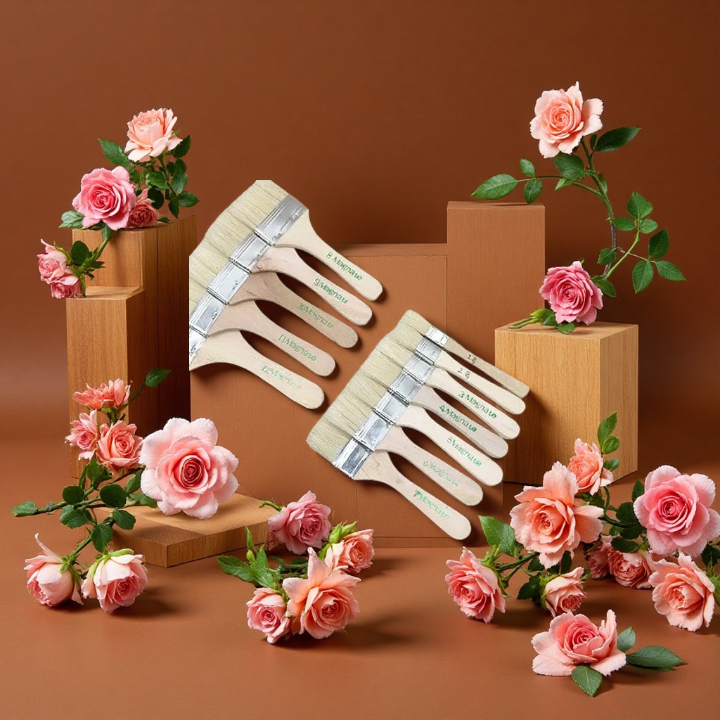 Factory direct sales of pig bristle oil painting board brushes, wholesale watercolor oil painting brushes, paint brushes, brushes details Picture