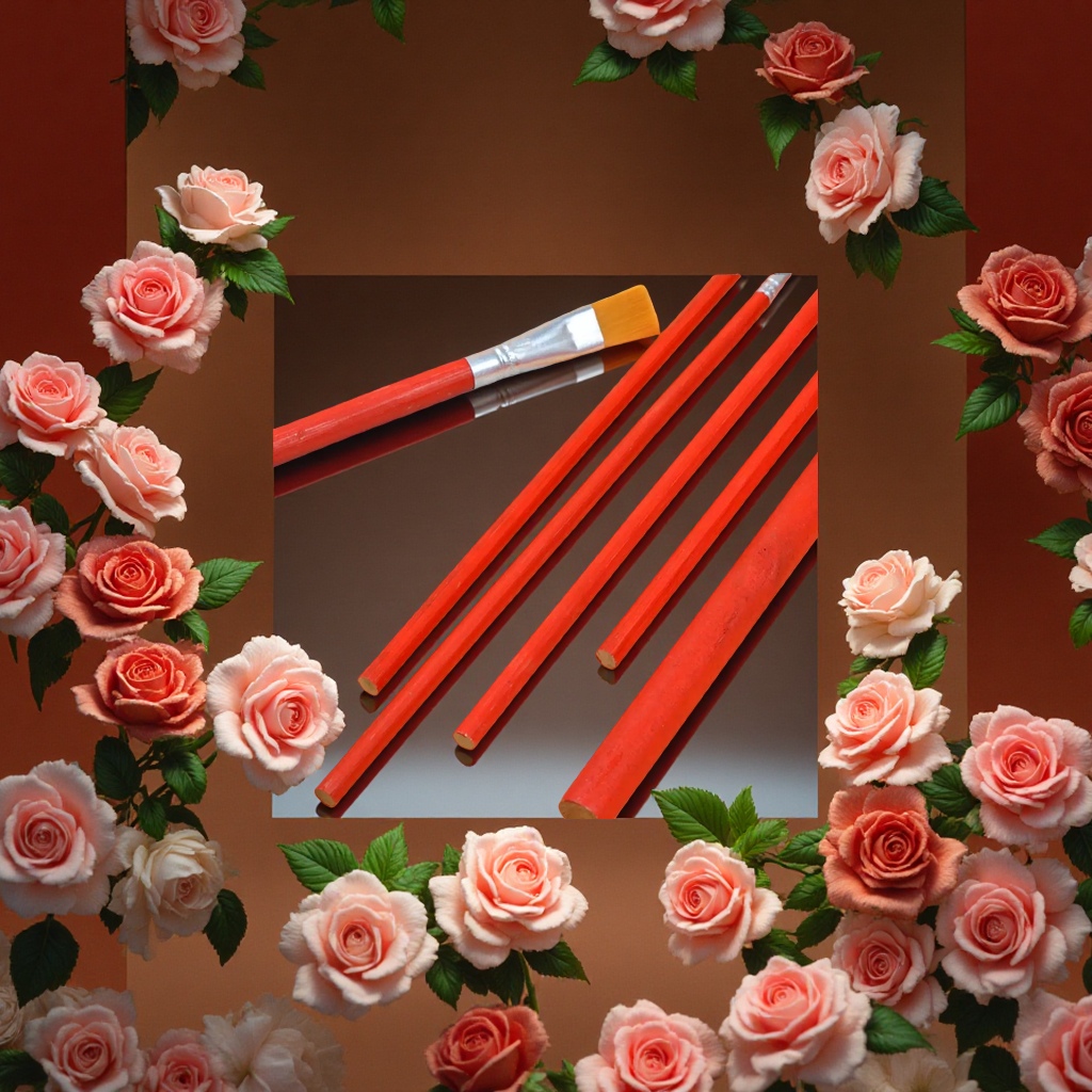 Nylon bristle brushes, plastic rods, digital oil paintings, acrylic outlining pens, children's flat-head brushes, gypsum ceramic paint pens full figure