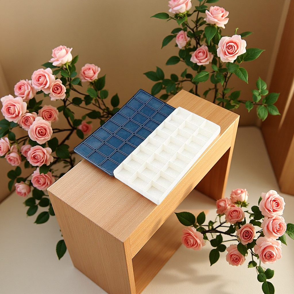 Large production and wholesale of 24-compartment, 36-compartment and 48-compartment art toner boxes with soft LIDS and 10-compartment and 12-compartment color mixing boxes Application Scenario
