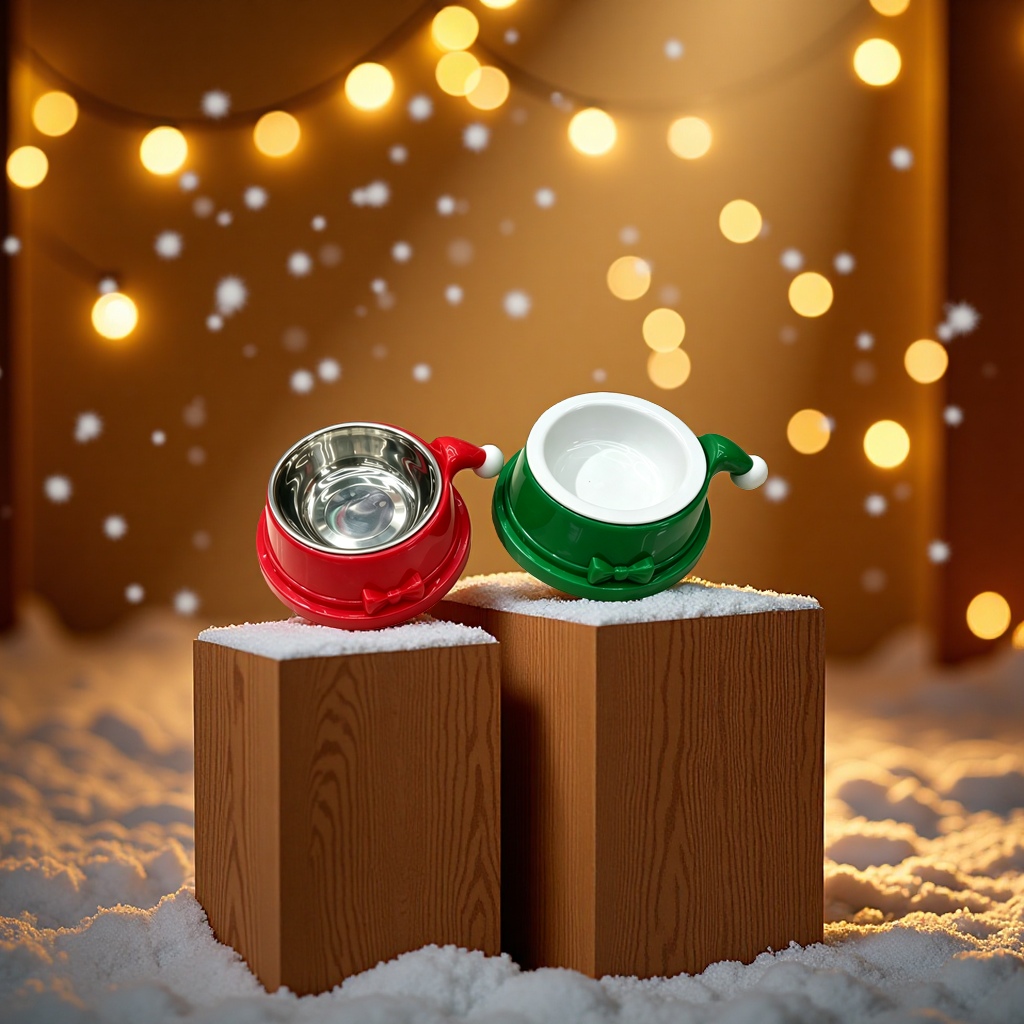 🎄 Christmas limited edition pet bowl: Give your furry friends a festive sense to the fullest ✨ details Picture