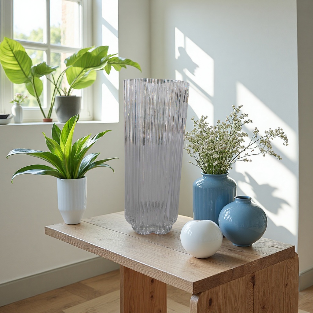 Ceramic ecological bottles, acrylic glass vases, flower arrangements, home decoration ornaments details Picture