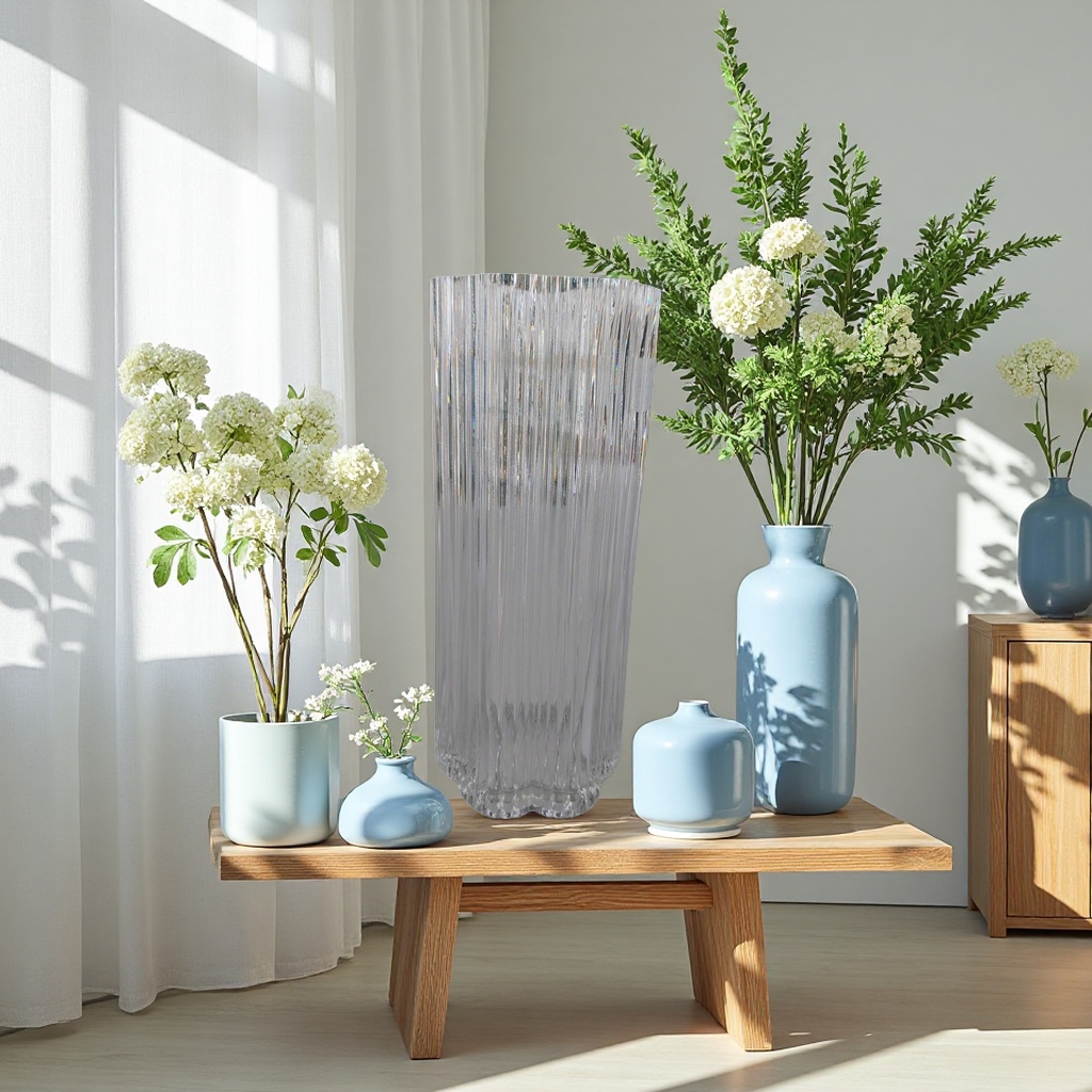 Ceramic ecological bottles, acrylic glass vases, flower arrangements, home decoration ornaments Application Scenario
