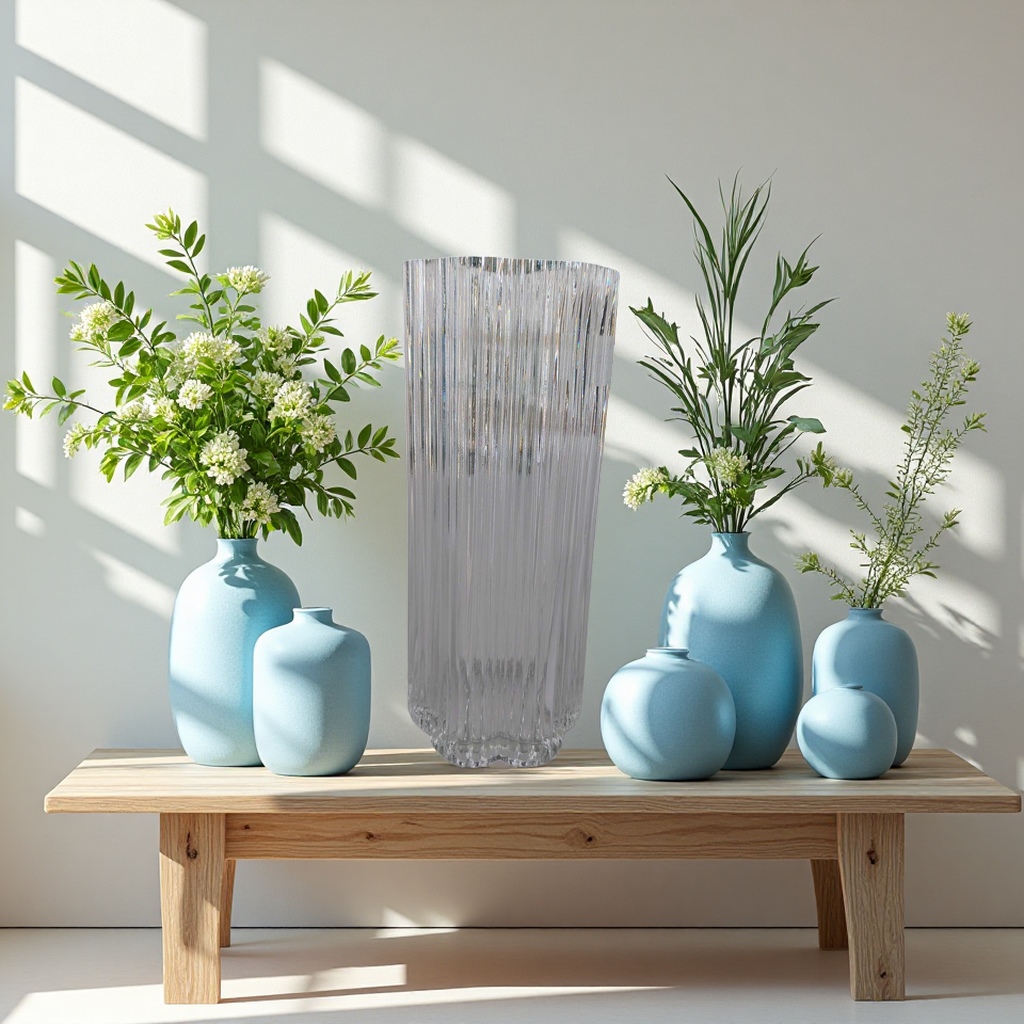 Ceramic ecological bottles, acrylic glass vases, flower arrangements, home decoration ornaments Specification image