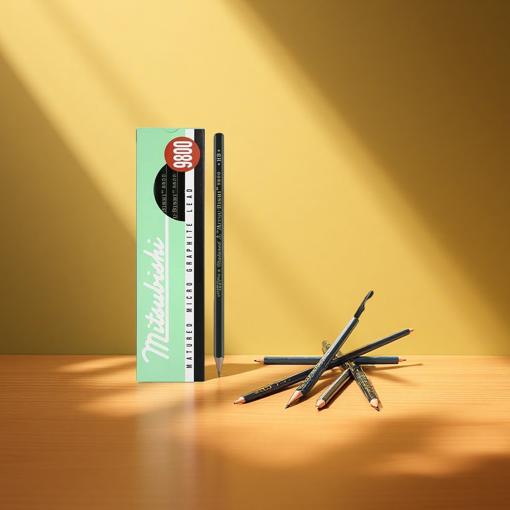 Cultural office writing tools, pencils, drawing and sketching pens, Mitsubishi 9800 drawing pencils details Picture