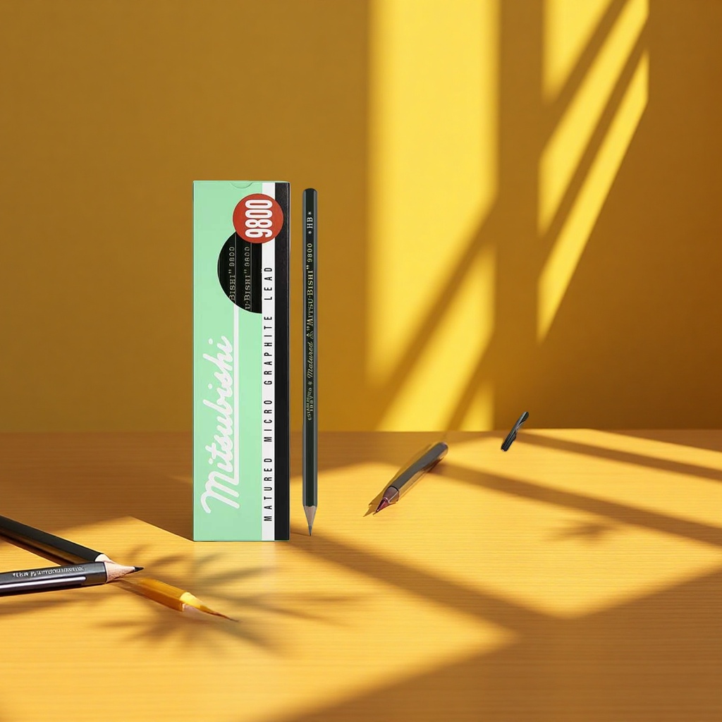 Cultural office writing tools, pencils, drawing and sketching pens, Mitsubishi 9800 drawing pencils Specification image