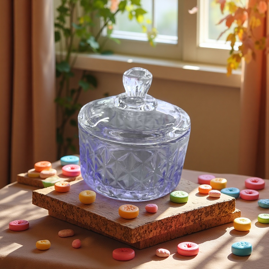 Food-grade edible oil plastic bottle, wooden cap, glass jar, sealed snap-on, canned glass cup
