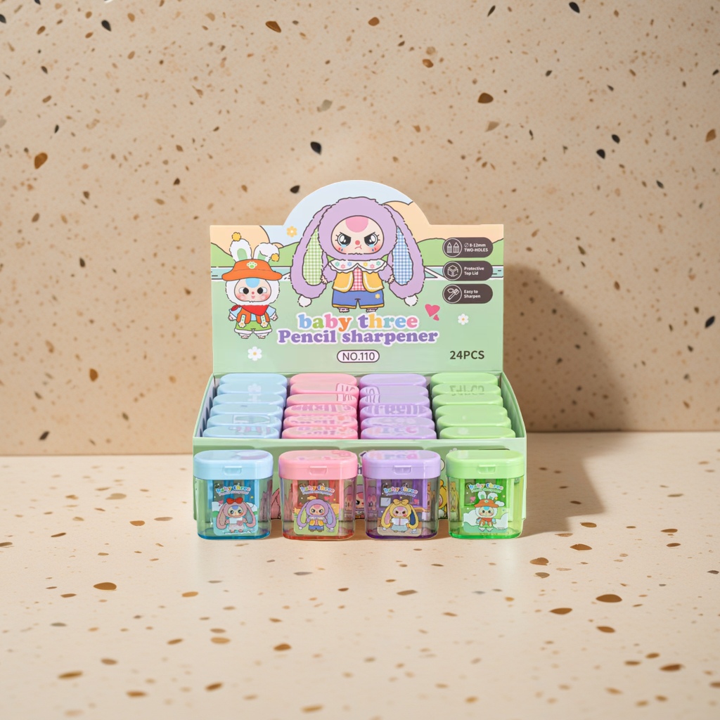 Cartoon cute pencil sharpener, stationery for primary school students, specially designed for students Application Scenario