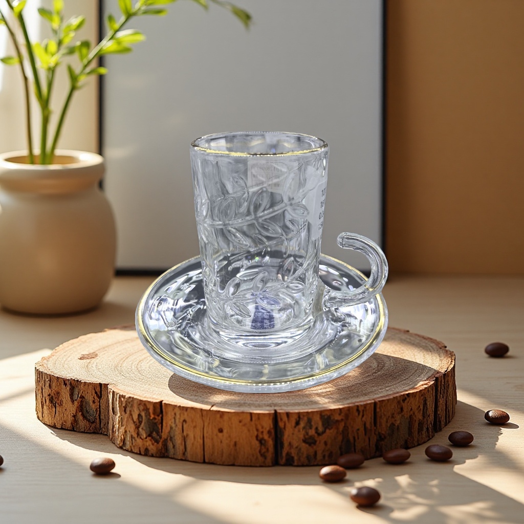Green apple glass cup thermos, 180ml, made of glass, shockproof, durable and simple style details Picture